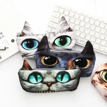 Cute Cat Cloth Cartoon Pencil Bag papelaria canvas Pencil Case stationery material escolor school supplies 2017 cute cartoon us naked bear pencil case cartoon cartoon multi function double zipper canvas pencil bag school office storage