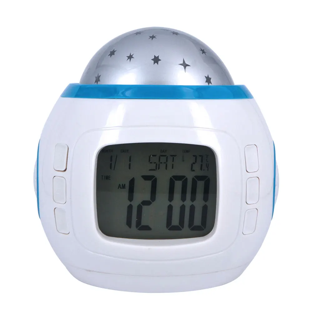 1PC Digital Clock Home Decor Music Starry Star Sky Led Projection
