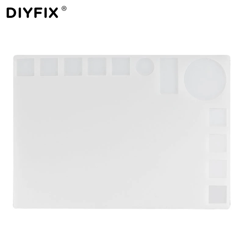 DIYFIX Heat Gun Phone BGA Soldering Station Insulation Silicone Pad 35x25cm Desk Mat Maintenance Platform for Computer PC Repair