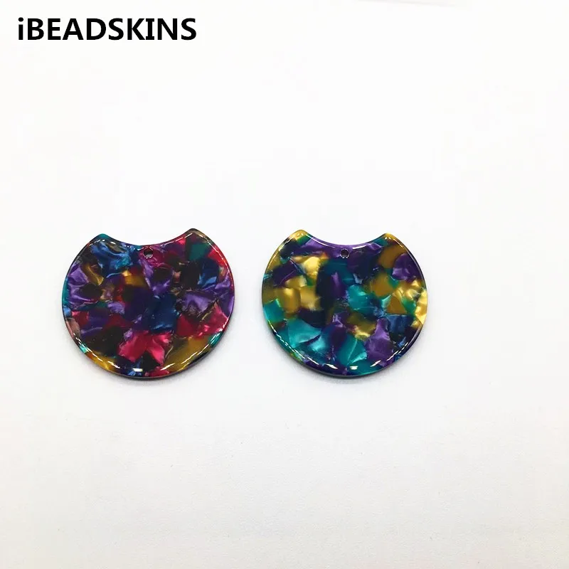 

New arrival! 37x30mm 50pcs/lot acetic acid round-shape charms for earrings accessories/Earring parts Jewelry Findings making#276