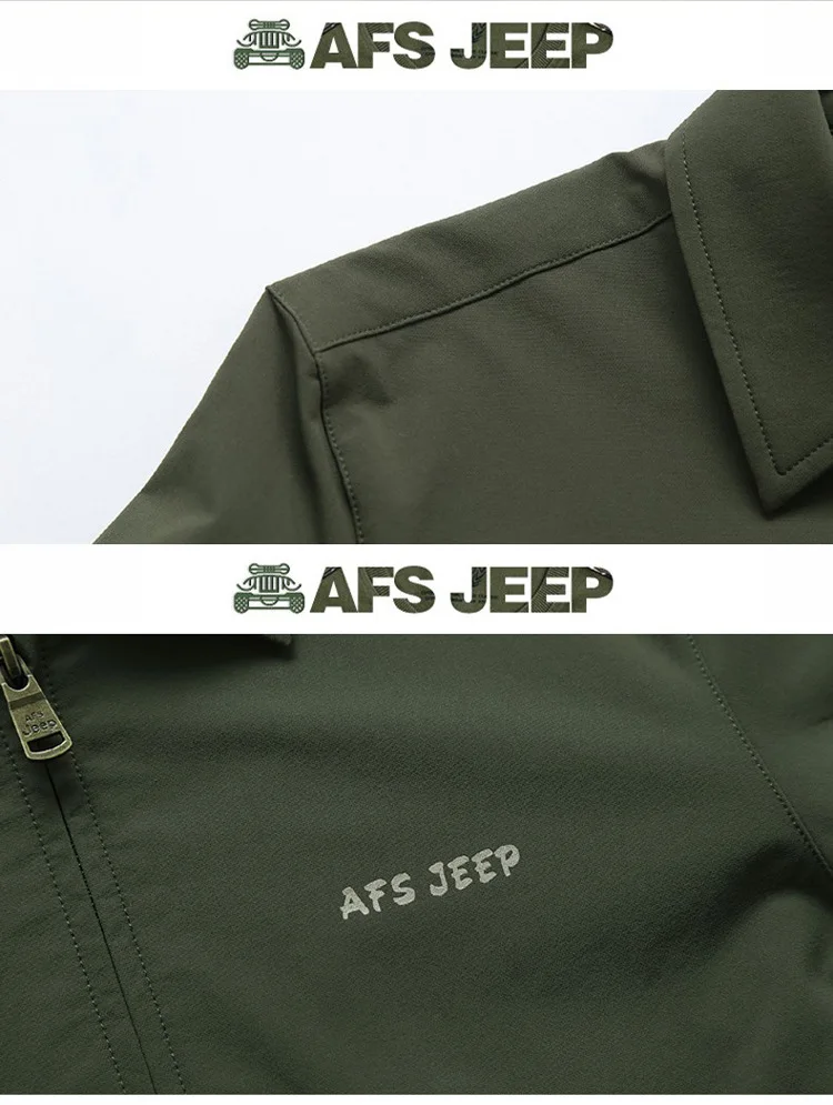 AFS JEEP Brand Clothing jaquetas Мужчины Весна и Осень Turn Down Воротник Куртки и Пальто 140