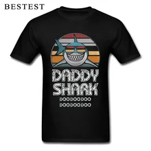 Футболка на День отца мужские топы с надписью «Daddy Shark» футболка Doo подарок футболки Ретро Мультфильм размера плюс графическая хлопковая забавная футболка