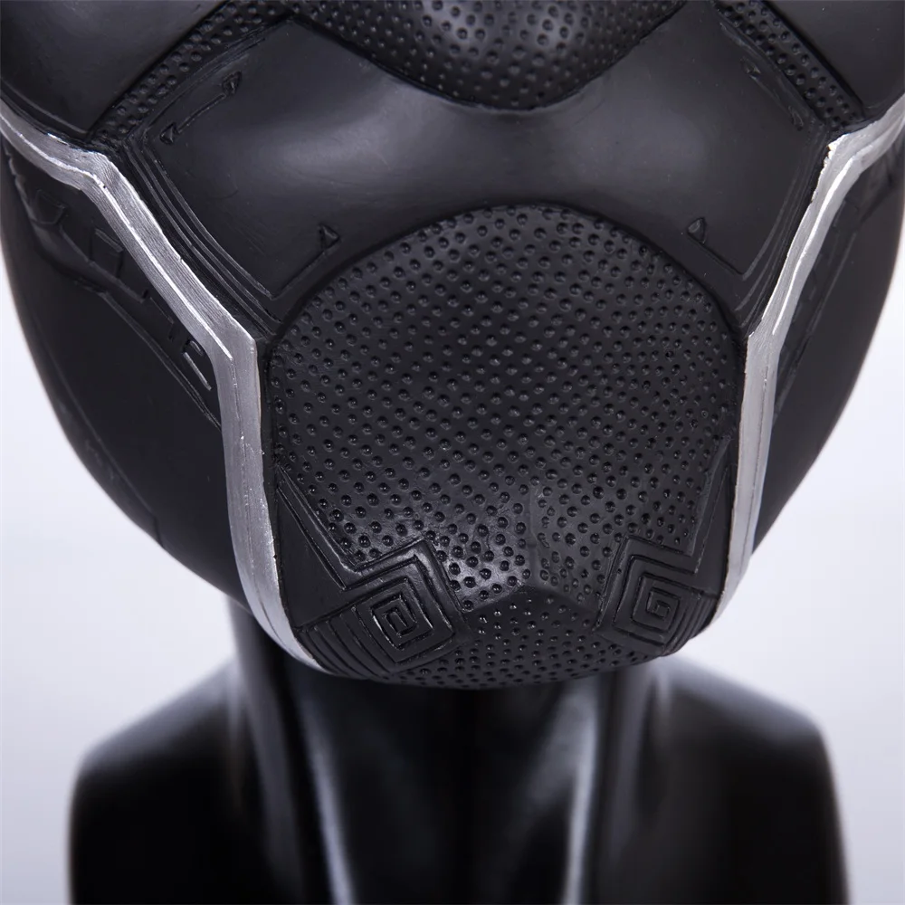 2018 New Black Panther Helmet Cosplay T'Challa Mask Halloween Party Helmet Prop (9)