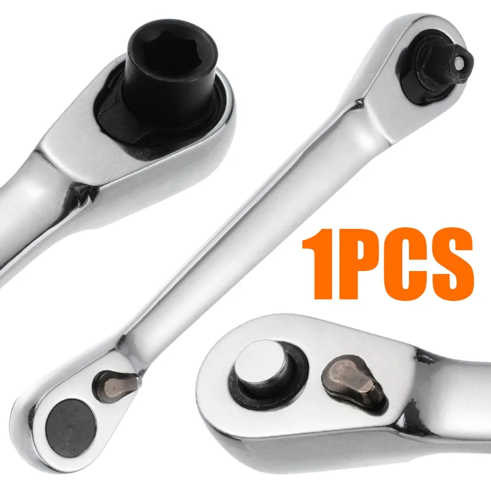 

Ratchet Socket Wrench Hex Bit Driver Screwdriver For 1/4" Dual Head Square 72-Tooth Multifunction Car Spanner Hand Tools