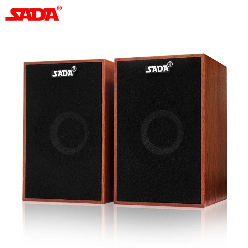 

SADA Portable Wooden Combination Speaker Full Range Subwoofer PC Speaker USB Computer Speakers Loudspeaker for Laptop