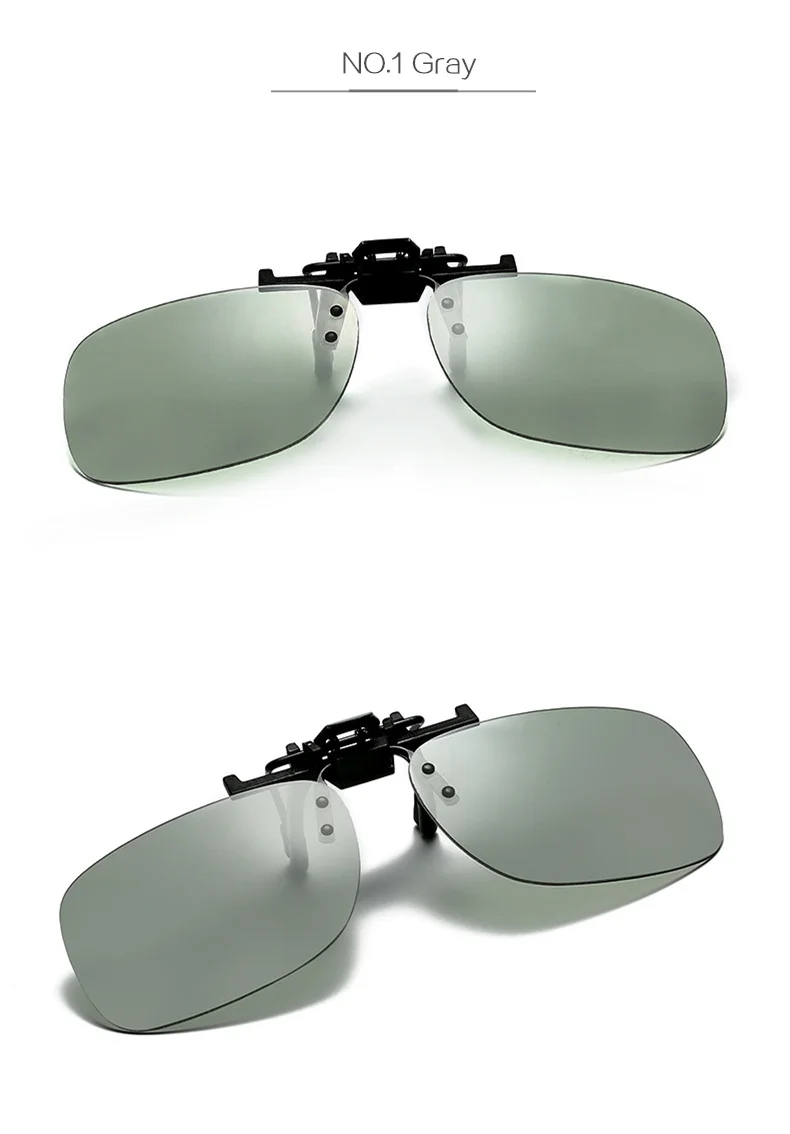 Imwete классический фотохромные SunglassesClips Для мужчин поляризационные Хамелеон солнцезащитные очки клип человек очки для водителя очки с