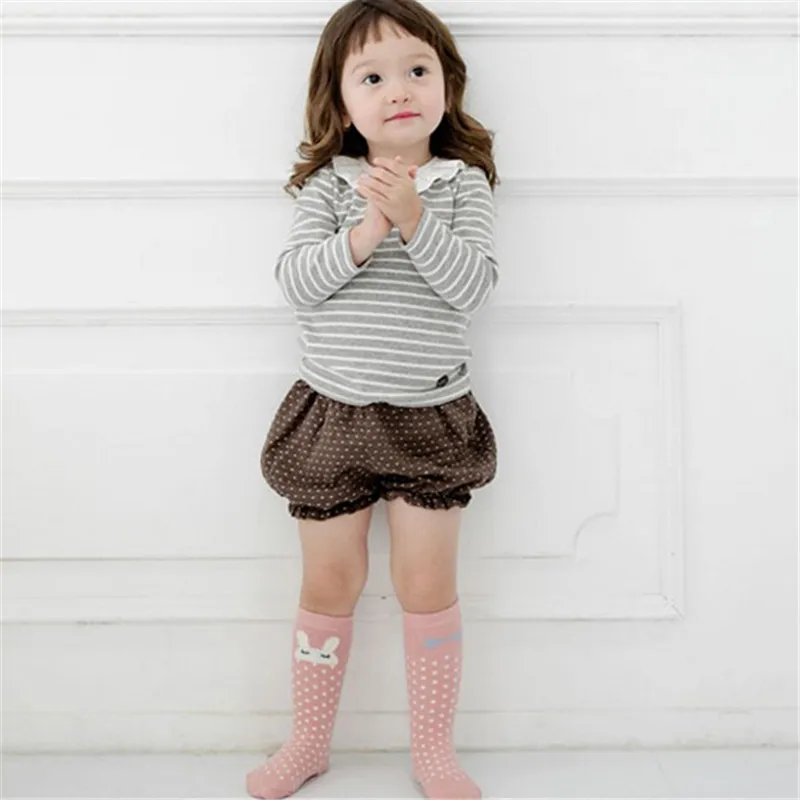 Хлопковые носки для новорожденных девочек и мальчиков; нескользящие Гольфы с рисунком животных; детские носки