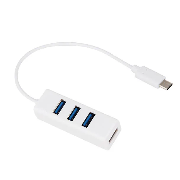 Адаптер Usb Тип с разъемами типа C и 4-Порты и разъёмы USB 3,0 док-станция USB 3,1 адаптер для ПК Apple Macbook 12 аксессуары для ноутбуков l922#2 - Цвет: WH