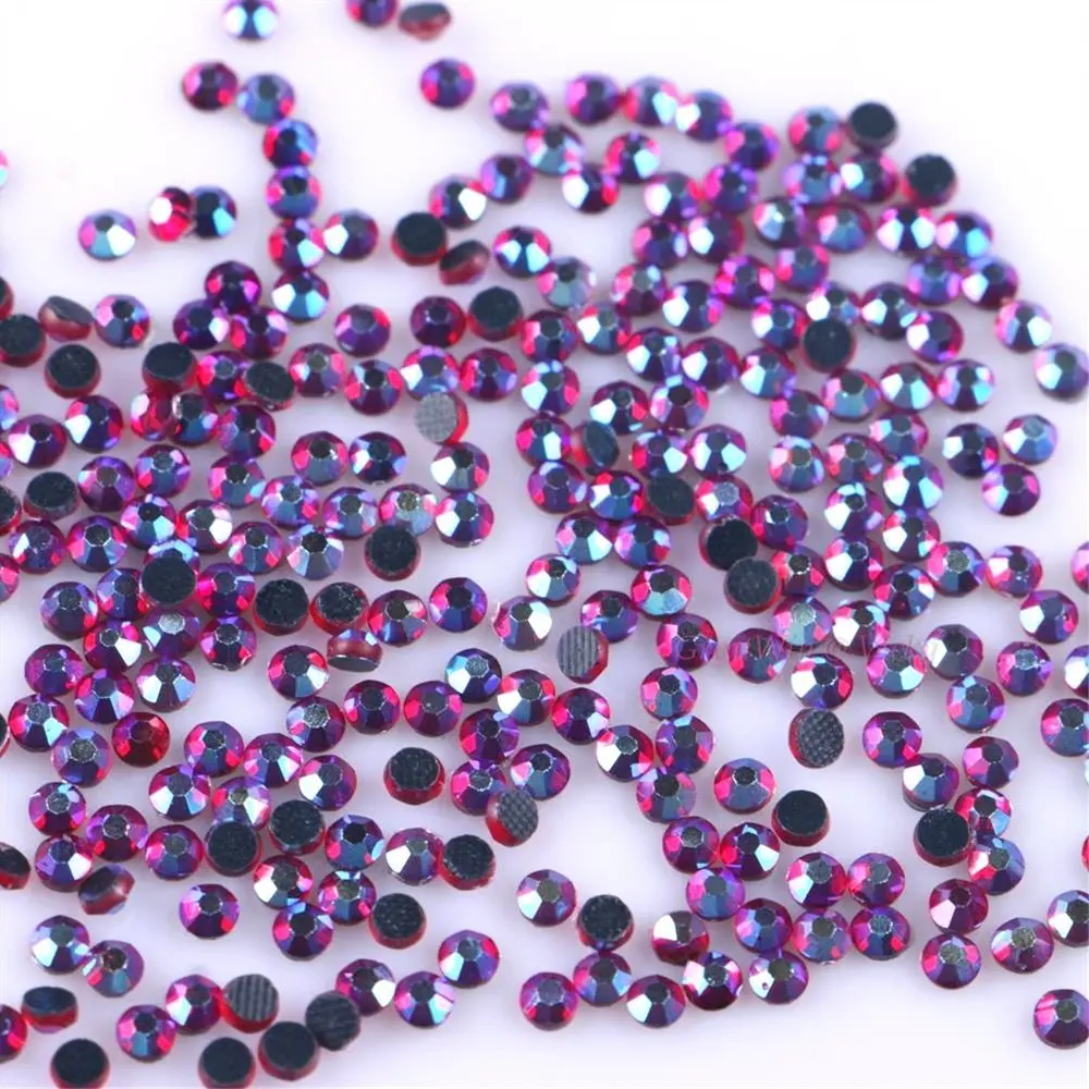 

Dark Siam AB 1440pcs/pack DMC Crystals Hotfix Rhinestones Heat Transfer Crystals SS10 SS16 Garment