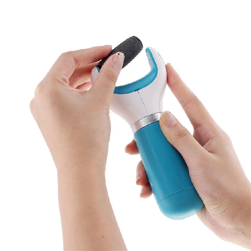 

1 Pcs Electronic Feet Care Skin Tools Machine Pedi Heel Cuticles Callus Blue 2Pcs Replacements Roller Heads Foot Dead Removal