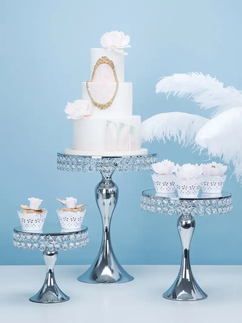 Detail Feedback Questions About 5pcs Silver Cake Stand Wedding Metal Detail Feedback Questions About 5pcs Silver Cake Stand Wedding Metal Crystal Decor Table Centerpiece Cupcake Display Mermaid Tail Stryle Candle Holder
