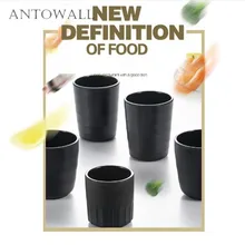 Antowal-tasse en mélamine noire, vaisselle de table de restaurant, HK style japonais, tasse de thé, d'eau, de café, livraison gratuite