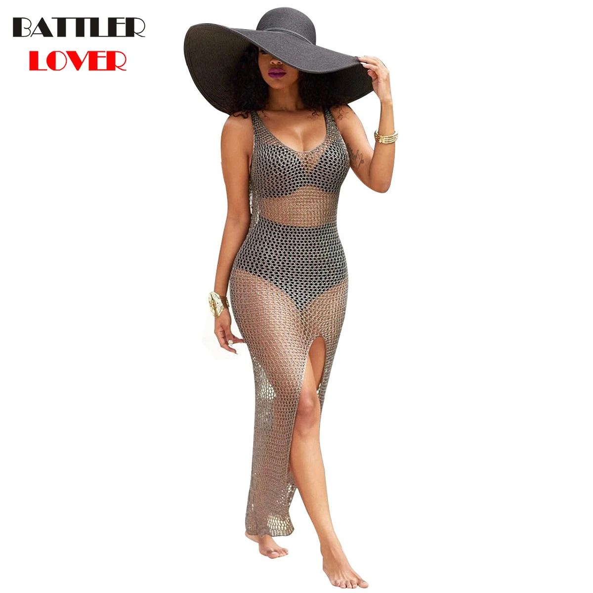 Summer Beach Dress Hollow Out Maxi Dress Women Womens Dresses Robe Femme Ete 2018 Dresses Beach Casual Expansion Slit Clothing