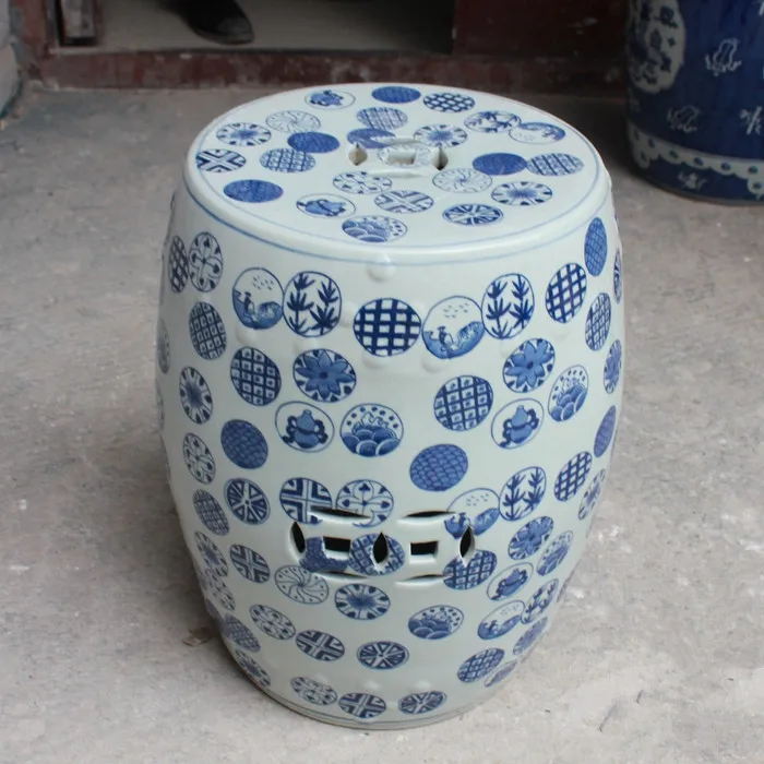 Us 289 0 Jingdezhen Porcelain Garden Stool Ceramic For Dressing Table Chinese Blue And White Gardening In Stools Ottomans From