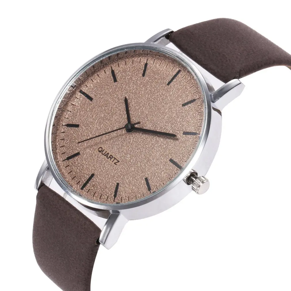 

Mens Woman WristWatches Fashion Business Stylish And Simple Temperament Belt Watch Quartz-Watch Leather Strap 2019