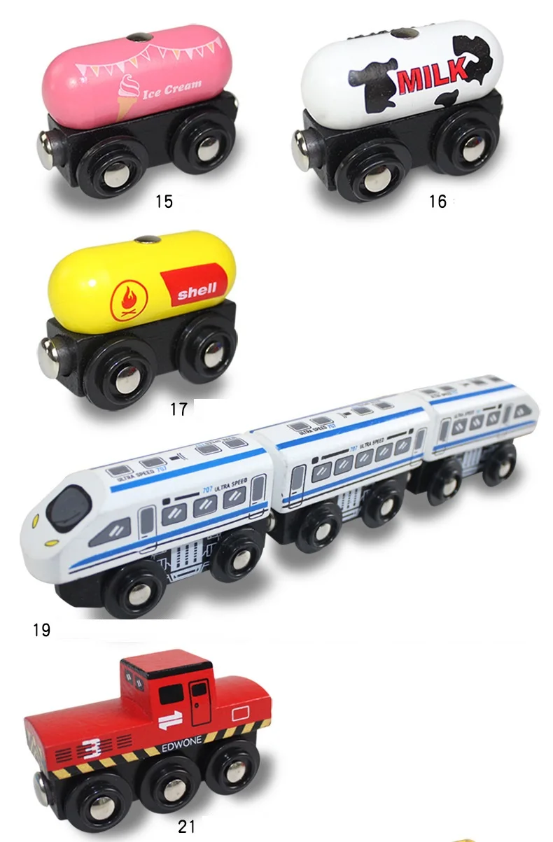 Деревянный магнитный поезд детский поезд Игрушка Джеймс аниме локомотив автомобиль игрушки деревянный трек поезд железнодорожные