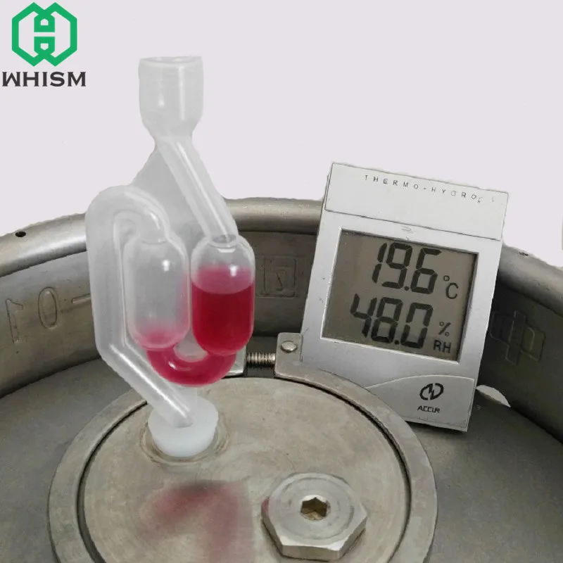 WHISM 2PCS Home Brew S Shape Air Lock One way Exhaust Fermentation Airlock Wine Homebrew Seal