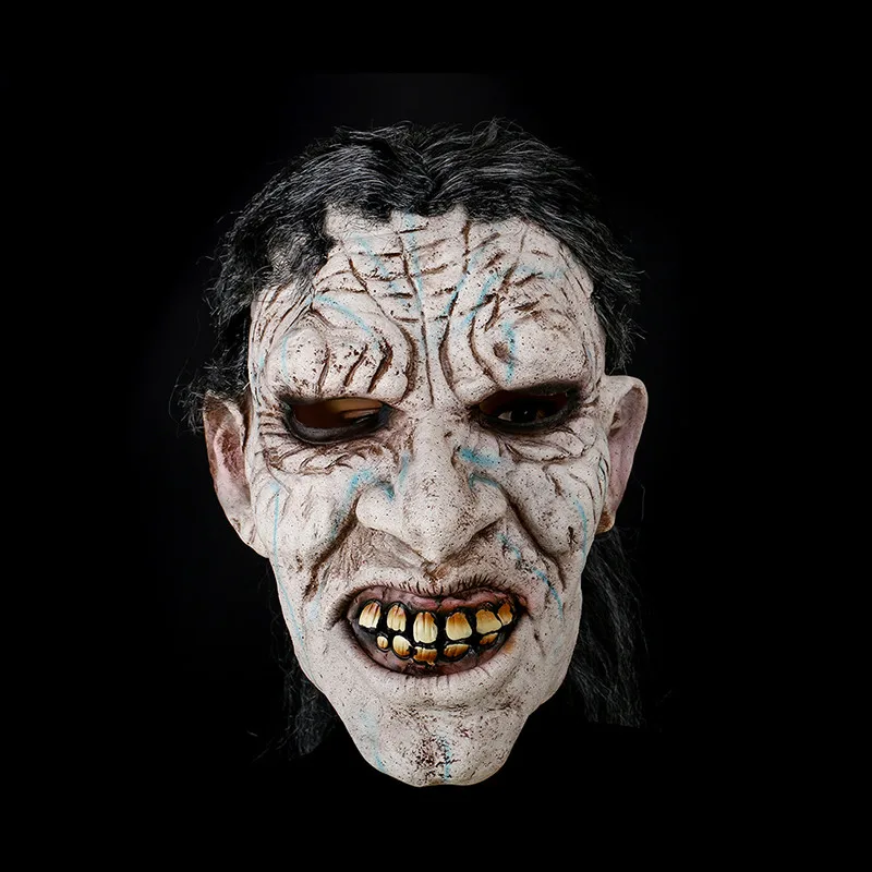 Полное лицо дьявол страшная маска для косплея латексная страшная маска Маскарад взрослых Призрак Хэллоуин театральная бутафория вечерние украшения