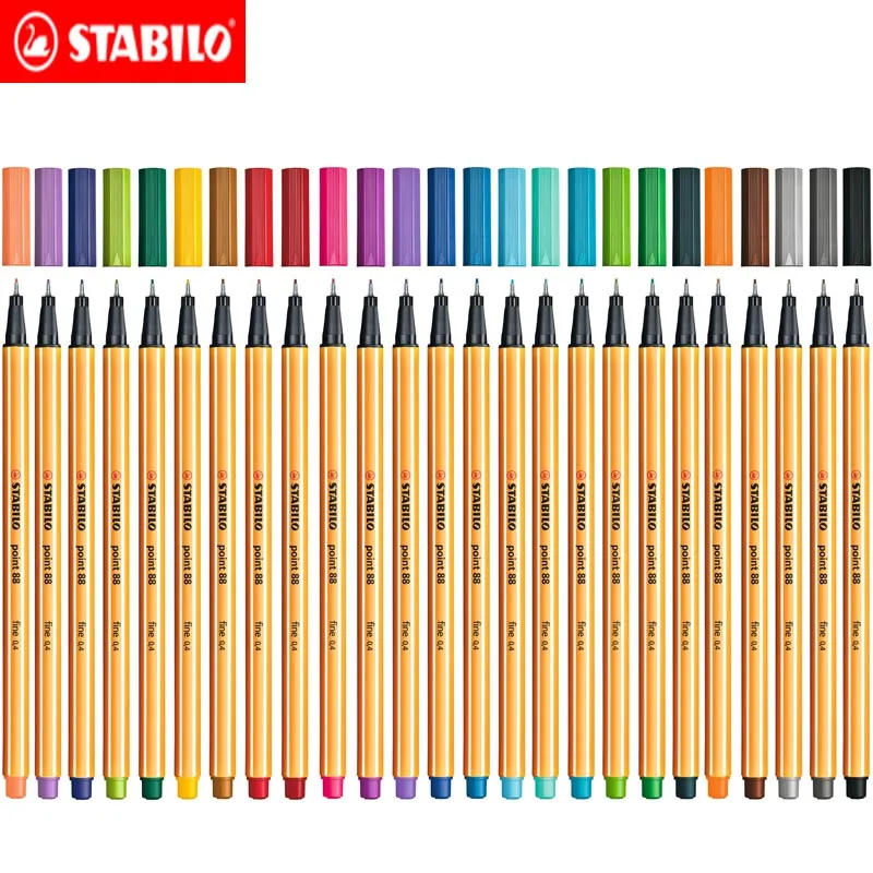 

1pc Stabilo Point 88 Fineliner 0.4 mm Felt Tip Pen professional Line Art Marker for drawing liner illustration sketch pen design
