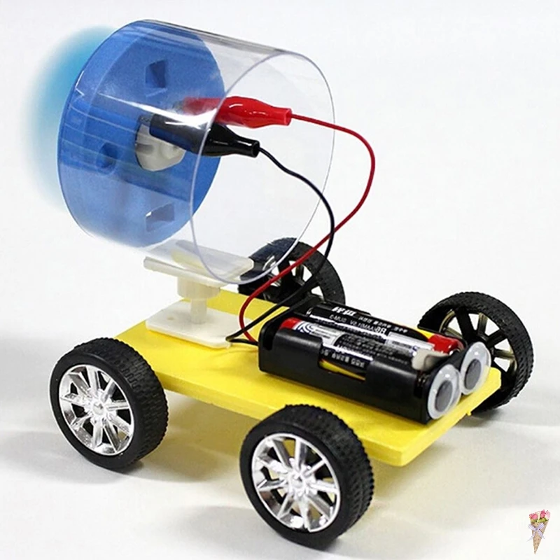 

New Kid Diy Wooden Single-Wing Wind Car Assembly Model Kit Science Experiment Toys for Children