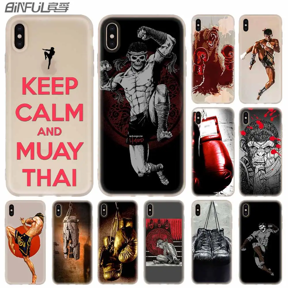 Чехлы для телефонов силиконовый мягкий чехол iPhone 11 Pro X XS Max XR 6 6S 7 8 Plus 5 4S SE grant Muay Thai