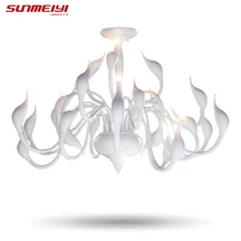 Art Deco European Candle Crystal LED Swan Chandeliers Ceiling Bedroom Living Room Modern Decoration G4 24 Lighting Free Shipping