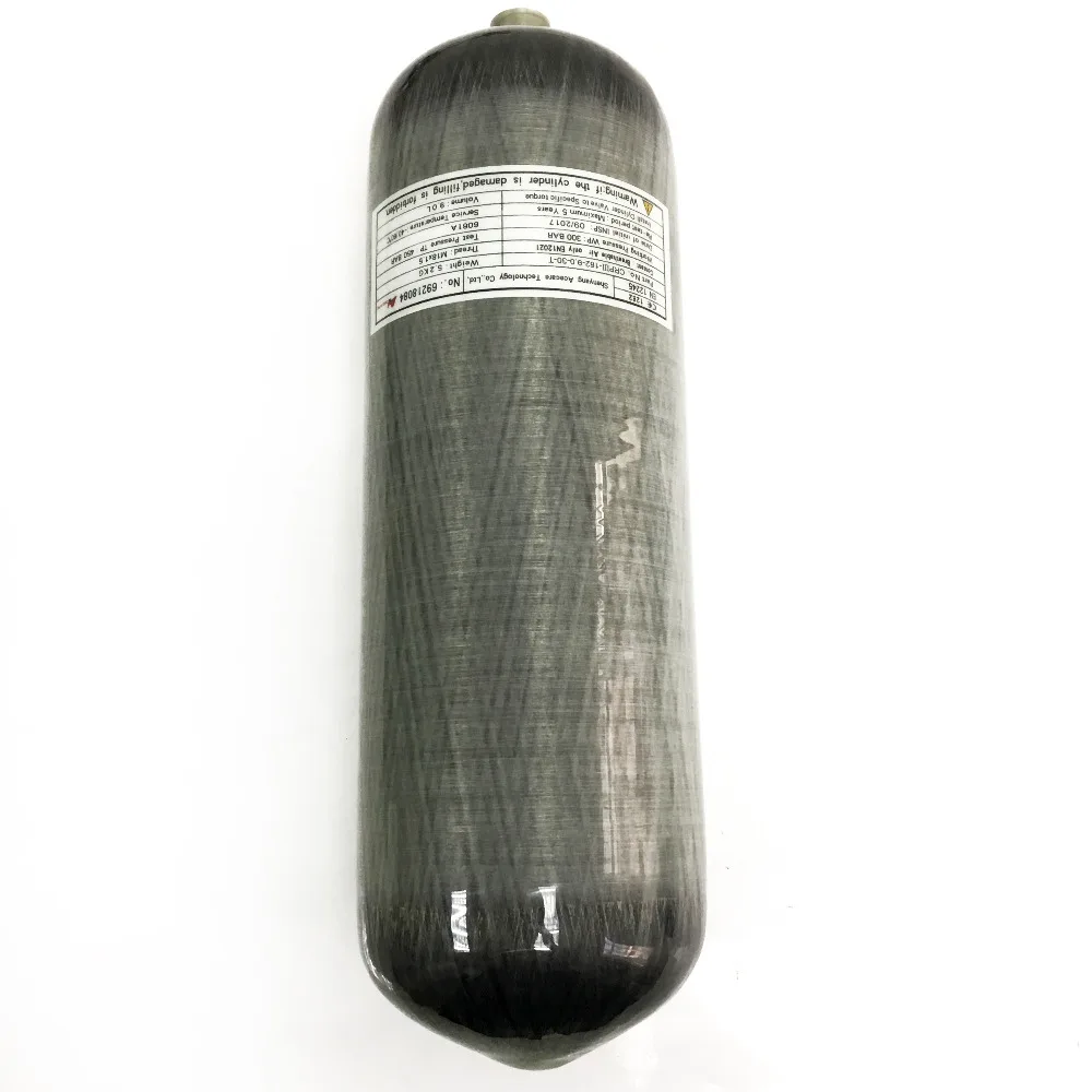 9L 4500PSI 300BAR углеродное волокно акваланг высокого давления композитный цилиндр Пейнтбол Бак Прямая доставка AC1090