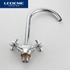 LEDEME Смеситель для кухни с гайкой латунь Цвет: хром L4311-2 ► Фото 2/6