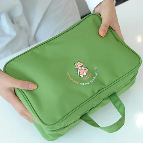 Косметический мешок моющийся сумка для хранения мешок с персонажем из мультфильмов высокого качества большой емкости дорожная сумка - Цвет: Green