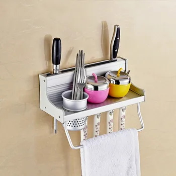 

30cm space aluminium kitchen pendant rack kitchen storage rack can avoid punching Lu 5078