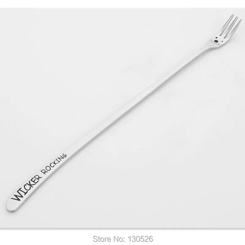 

3Pcs Heavy Long Handle Stainless Steel Cake Dessert Fruit Forks Korean Cartoon smile Face Tableware Flatware Kitchen Accessories
