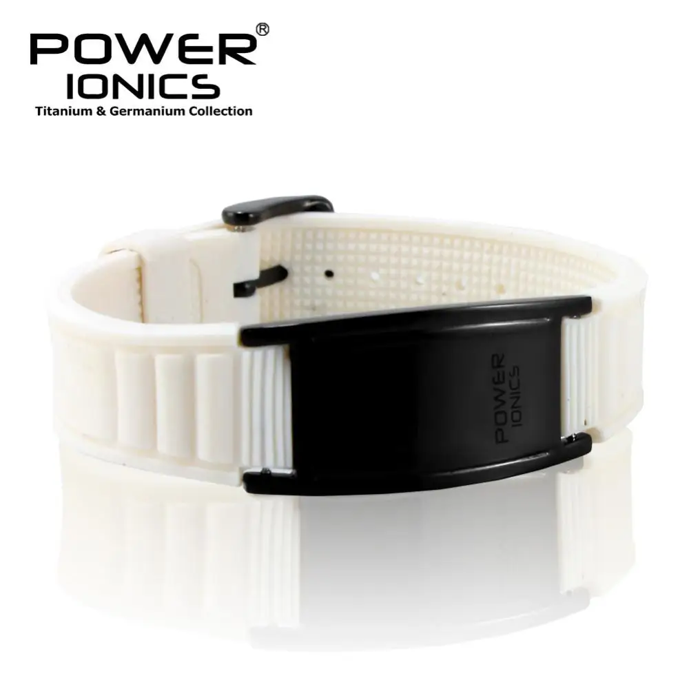 White Blackplated Power Ionics Titanium 2000ions/cc Ионизирующий браслет с множеством цветов, который выбираешь ТЫ - Окраска металла: White Blackplated