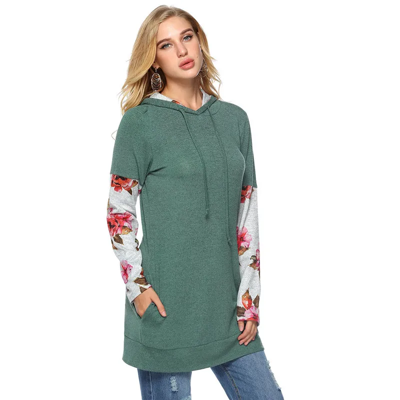 Womens Hoodies Long Sleeve Turtleneck Hoodie Printed