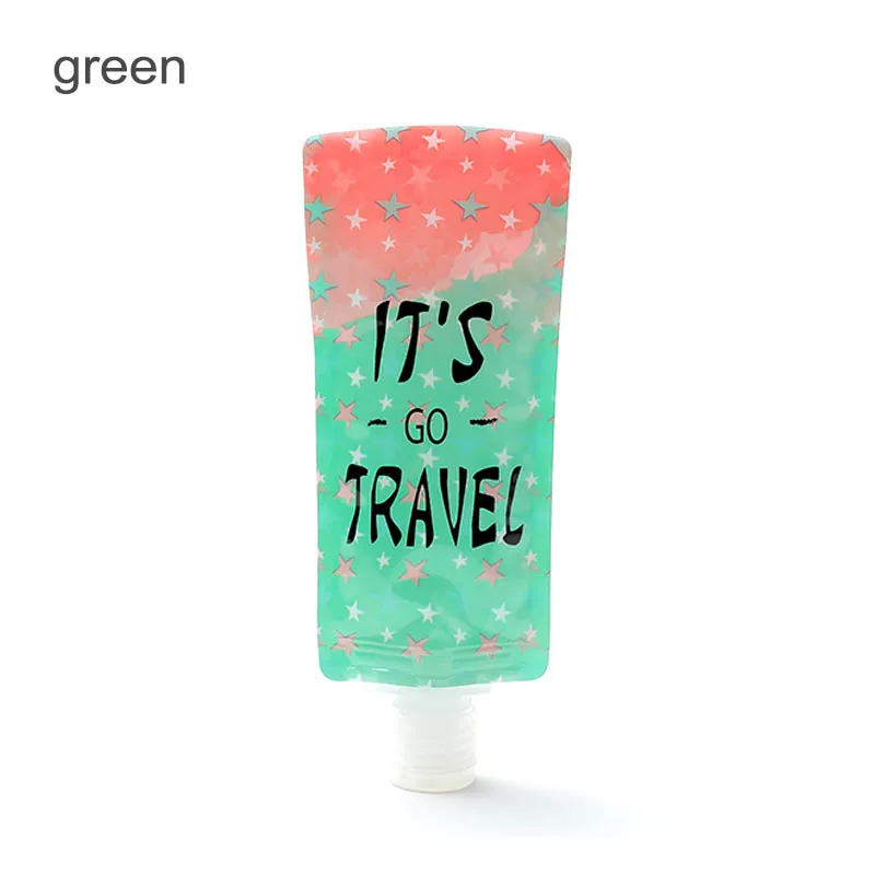 Бутылка для шампуня для душа, портативная бутылка для макияжа, 1 шт., пустая мини пластиковая дорожная сумка для хранения лосьона - Цвет: Зеленый