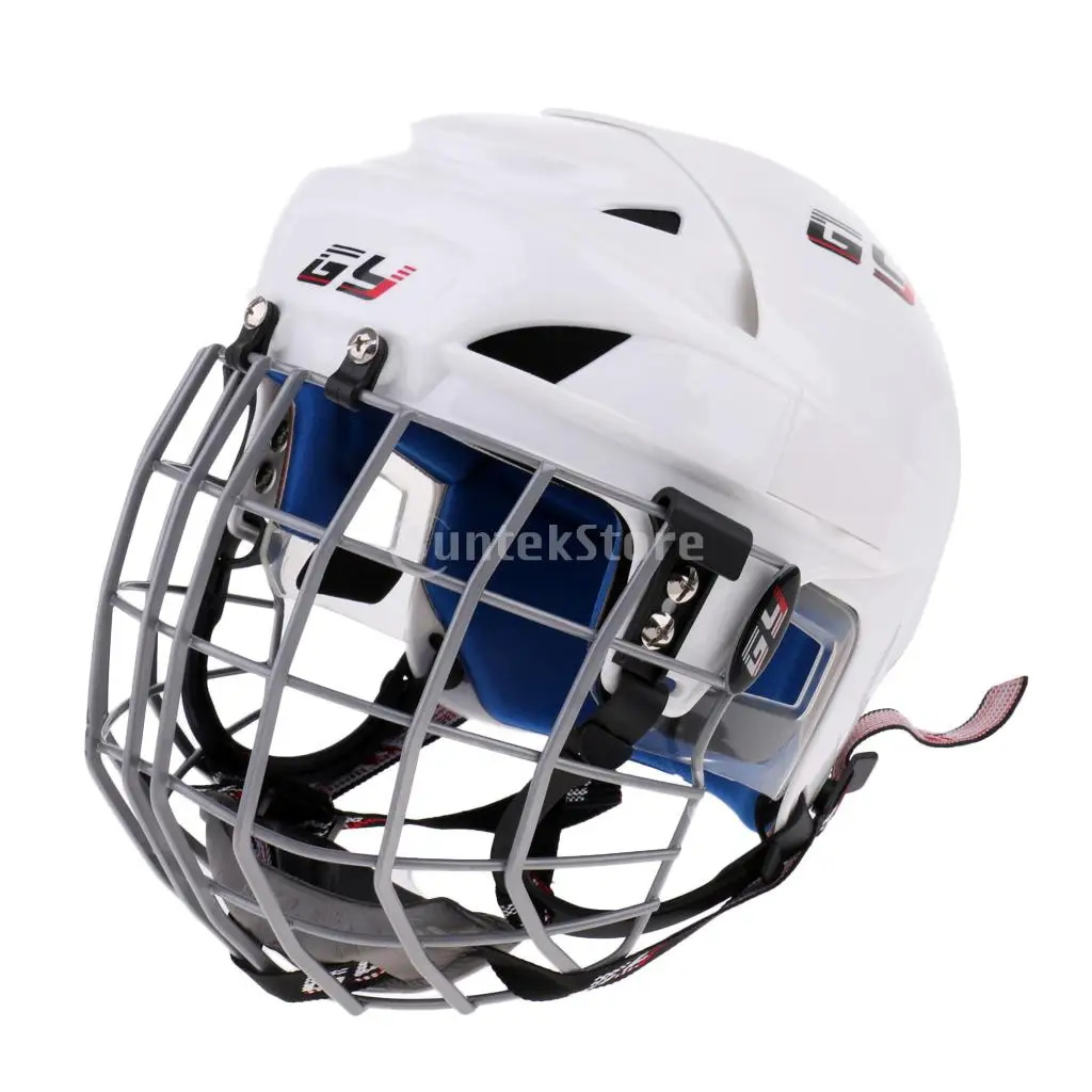 Professional CE Approved Sport Ice Hockey Helmet with Cage Combo Face Shield Mask Protector Universal for Kids Adult XS S M L XL