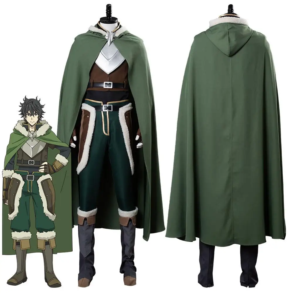 

The Rising of the Shield Hero Iwatani Naofumi Cosplay Costume Trench Wig Shoes Full Set Halloween Carnival Costume For Adult