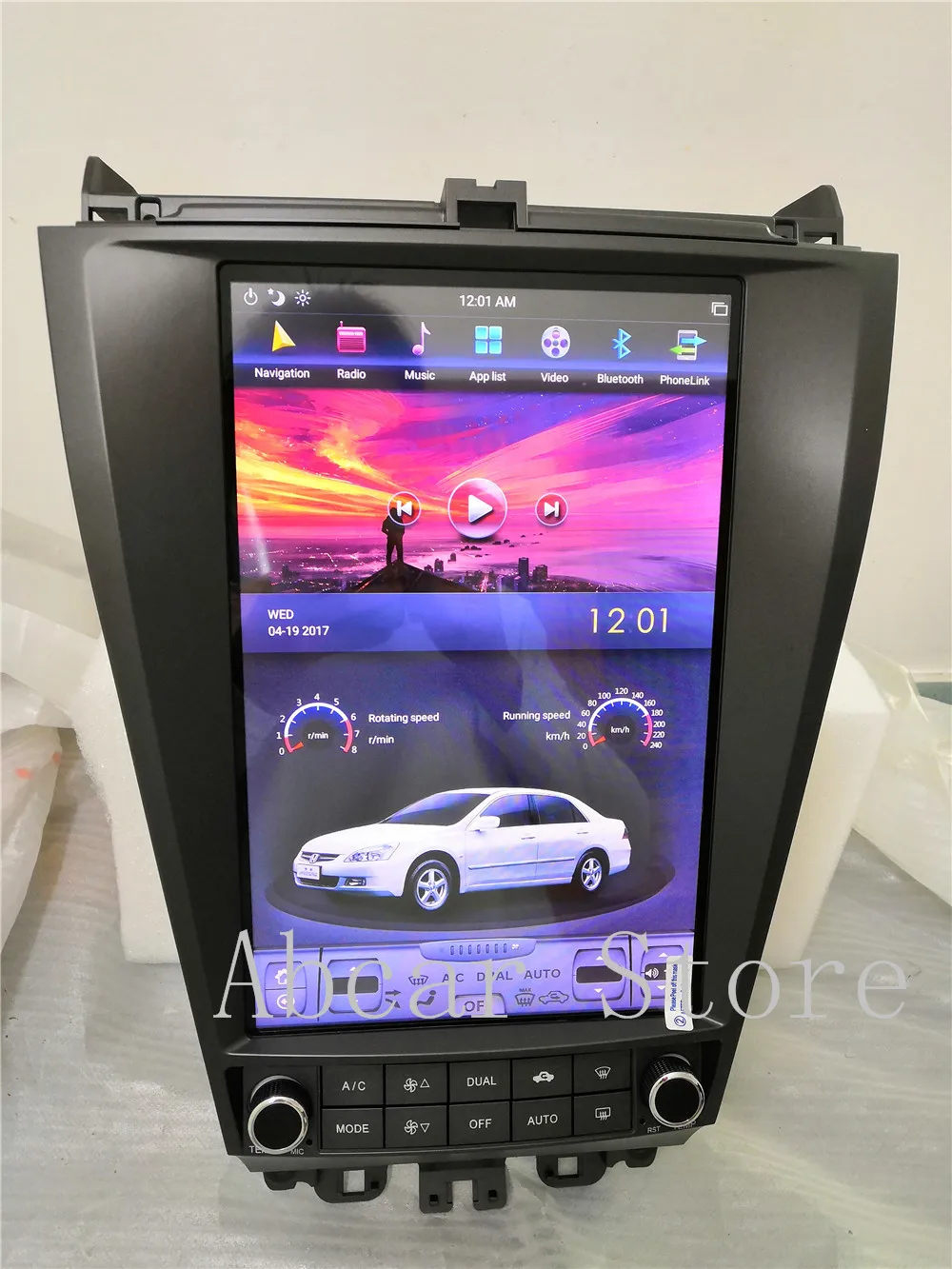 

12.1'' Tesla style Android 7.1 Car dvd player GPS Navigation For HONDA ACCORD 7 seven 2003-2007 stereo radio headunits auto ips