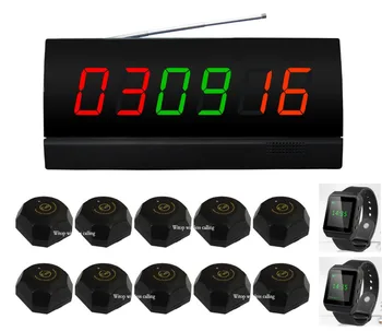 

Free shipping! Wireless alarm calling system, for security man receive message,color screen display receiver, mobile wrist watch
