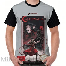 Camiseta con estampado divertido para hombre, camisetas para mujer, camiseta con gráfico CASTLEVANIA, camisetas casuales de manga corta con cuello redondo