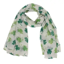 День Святого Патрика Зеленый ирландский женский шарф четыре листа трилистник шаль, большие шарфы z2019