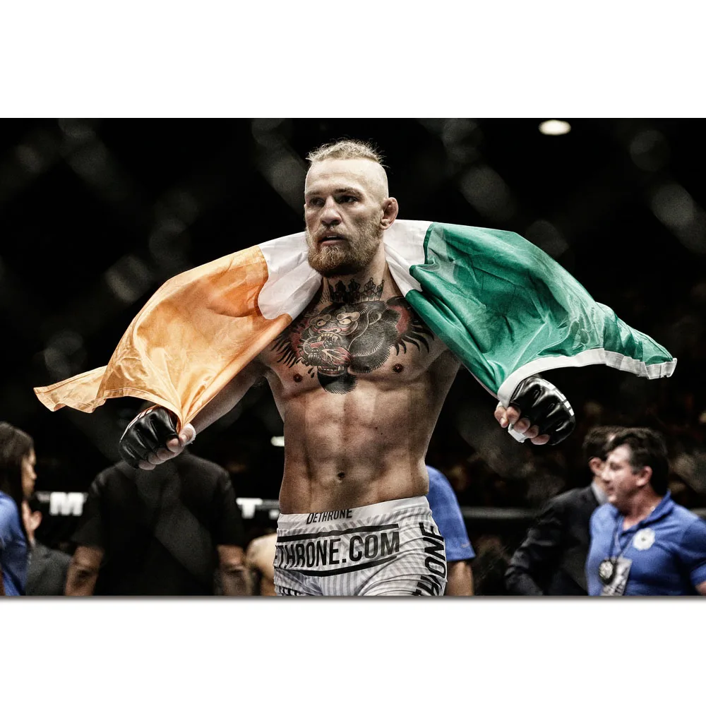 

Conor Mcgregor Poster 24*36 inch Art Silk Fabric Prints Boxing Champion Wall Decorative Pictures Home Bedroom Decor