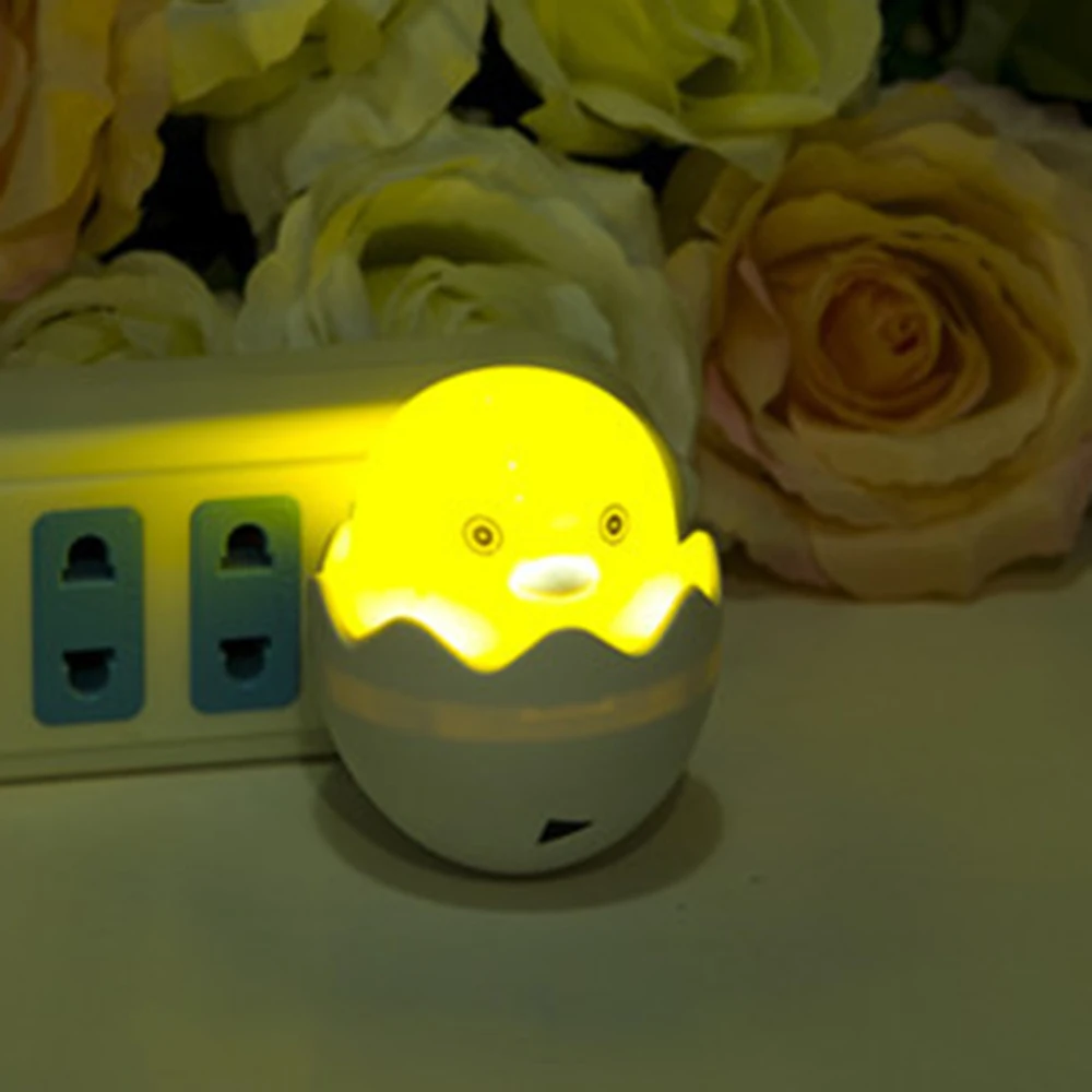 Wall Socket Lamps US EU Plug LED Night Light AC 110 220V Light Control