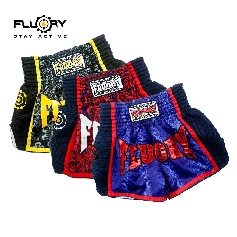 Fluory/3 цвета, детские шорты muay thai, шорты для бокса с цветочным принтом, новая модель, шорты mma для детей(для мальчиков и девочек