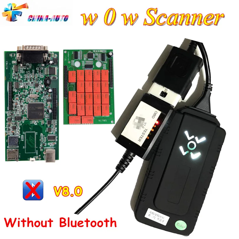 Новейший дизайн TCS сканер без Bluetooth многоязычный OBD2 новый VCI красный NEC Реле