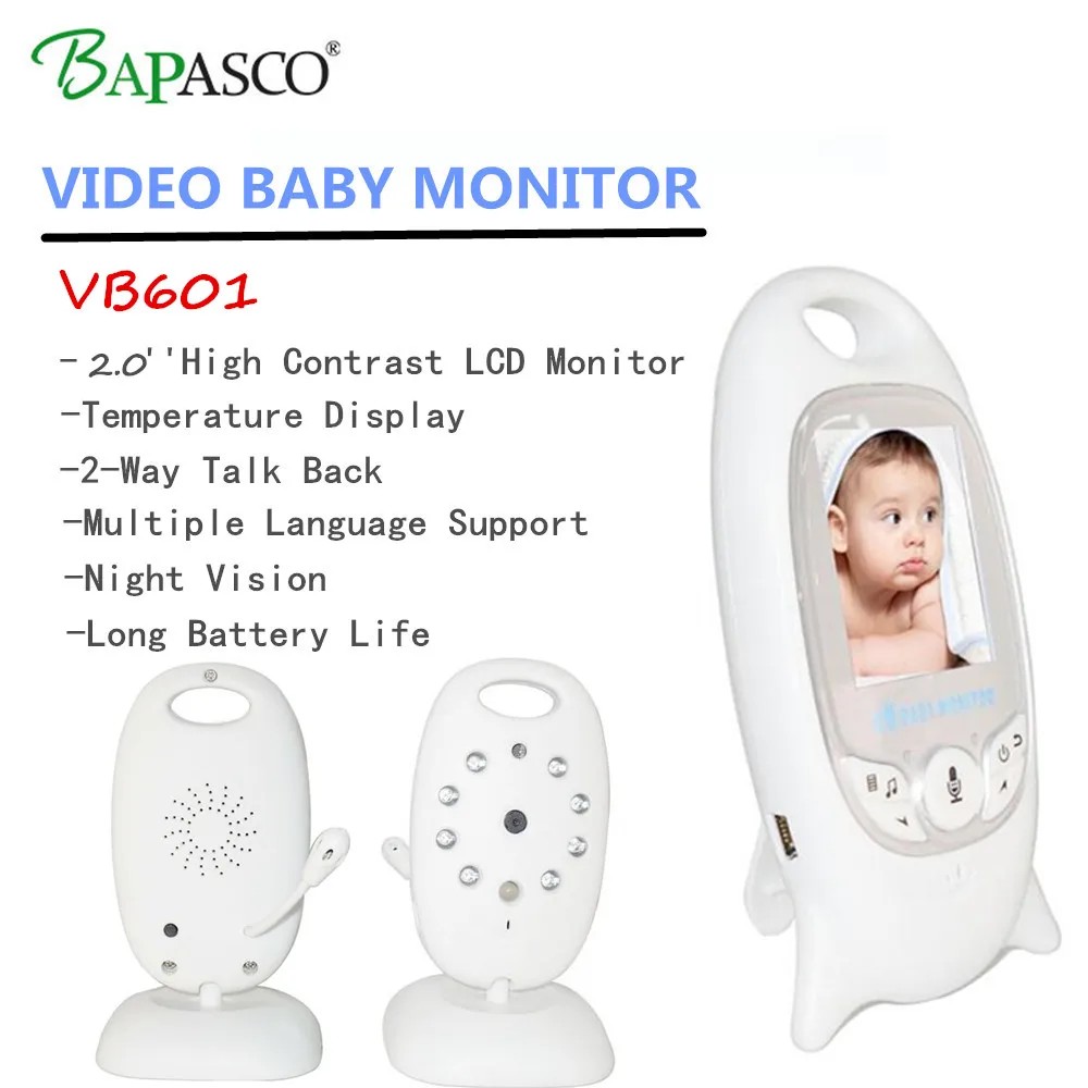 

Wireless Video Baby Monitor 2.0 inch Color Security Camera 2 Way Talk NightVision IR LED Temperature Monitoring with 8 Lullaby