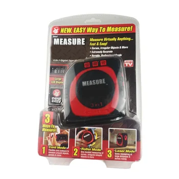 

3-in-1 Digital Tape Measure King Roller Mode Sonic Mode String Mode Measuring Tools Laser Measure Tape High Impact Professional