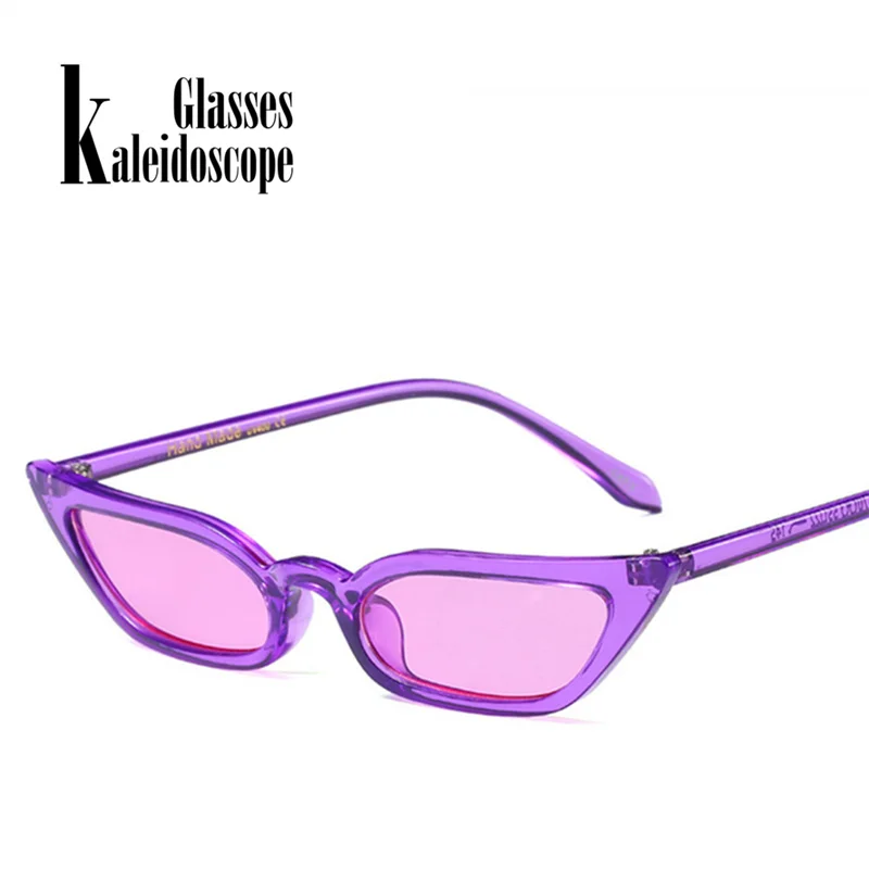 

Kaleidoscope Glasses Cat Eye Sunglasses Women Luxury Brand Small Sun glasses Vintage Black Yellow Red Lenses Cateye Glasses