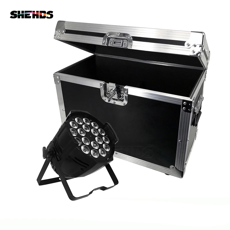 

Aluminum Alloy LED Par Light With Flightcase 18x12W RGBW 4in1 LED Par Can Par 64 LED Spotlight DJ Projector Stage Lighting