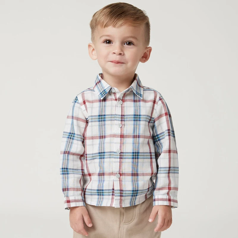 Brand 2017Spring children boy clothes kid baby boy cotton shirts long