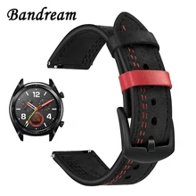 22 мм уникальный ремешок для часов из натуральной кожи для huawei Watch GT/Watch2 Pro/Classic/Honor Magic быстросъемный браслет